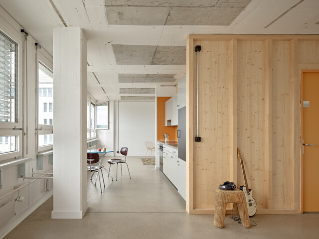 Kompakt und dennoch luftig: Wohnen in den Upcycle Living Studios im 3.OG.