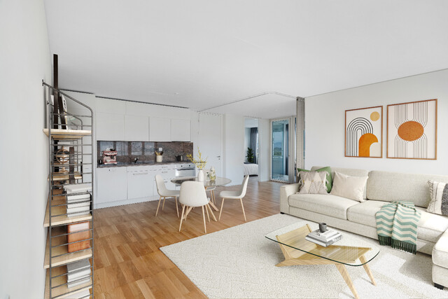 Modern floor plans and high-quality fittings in the highrise tower Wohnturm.